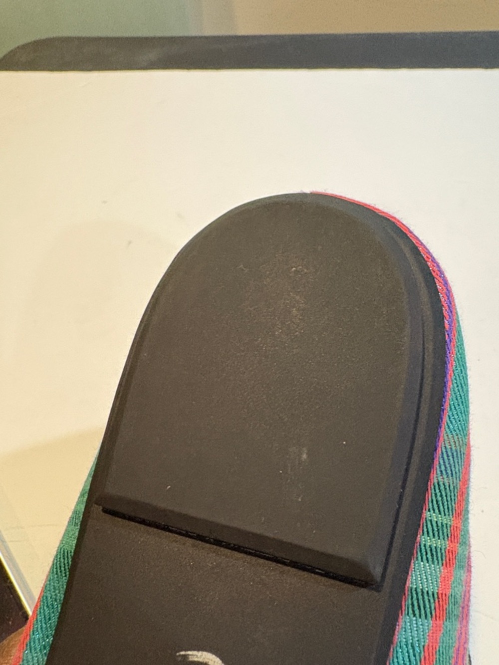 Coach Striped Bow 🩰 Flats in Green & Purple Pink Insole 11B Hard to Find - Picture 9 of 10